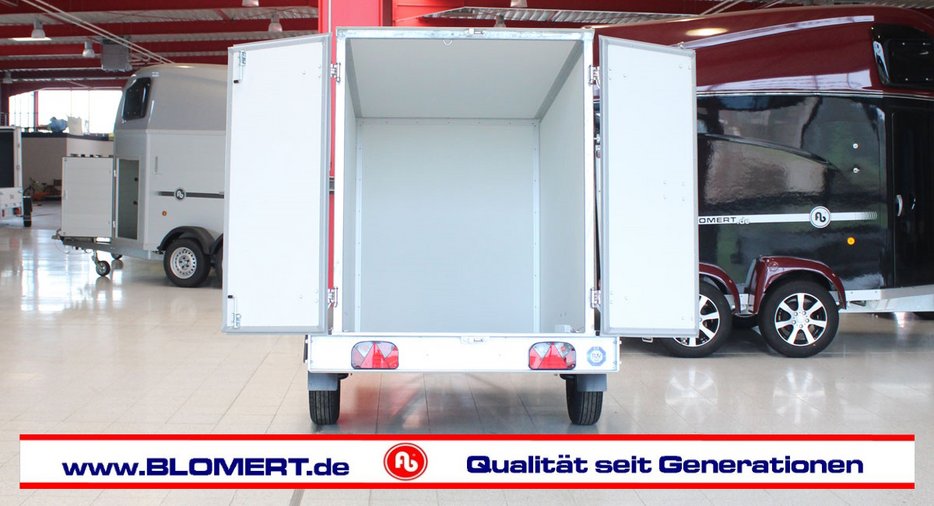 Blomert Anhängercenter Nordwalde Fahrzeugbau Agados Koffer-Anhänger ungebremst 750kg VZ 26 K N1